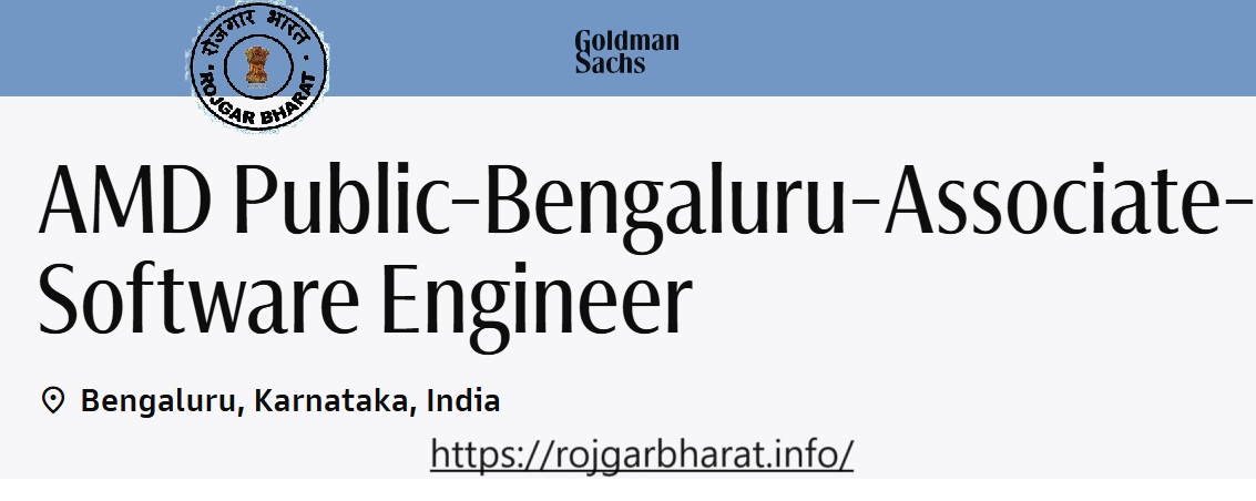 AMD Public Bengaluru Associate Software Engineer Recruitment 2025